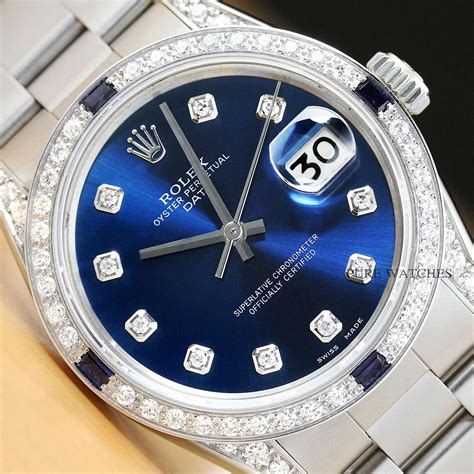 rolex diamond and sapphire bezel.